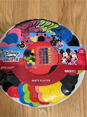 Disney Family Crafts Party Platter NEW Mickey Minnie Mouse Felt Foam